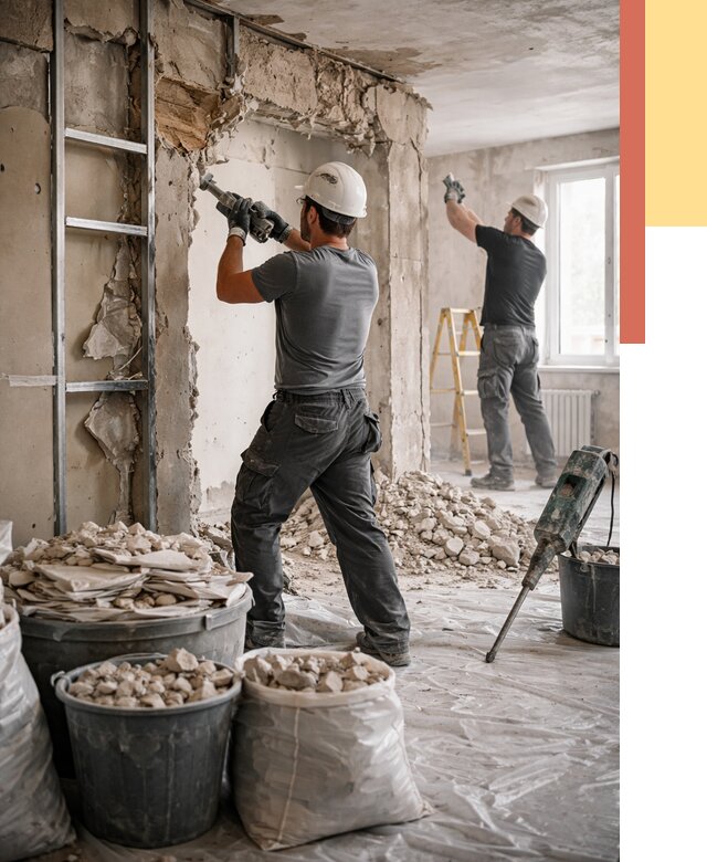 Демонтажные работы в Чехове от 2745 руб. — услуги и цена под ключ | ОТДЕЛОЧНИК-Чхв