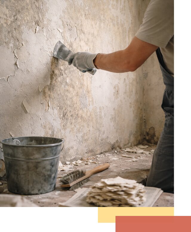 Удаление старой краски со стен в Чехове качественно и быстро