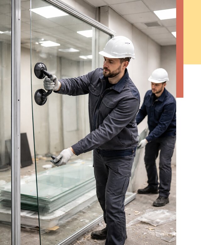 Демонтаж стеклянных перегородок в Чехове от 3253 руб. — быстро и недорого | ОТДЕЛОЧНИК-Чхв