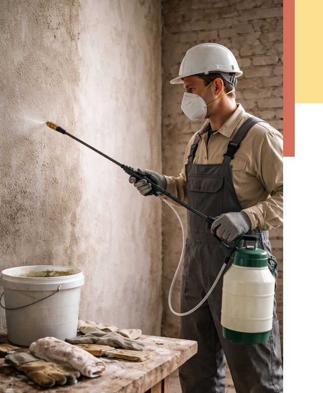 Антисептическая обработка стен в Чехове от 1220 руб. — быстро и недорого | ОТДЕЛОЧНИК-Чхв