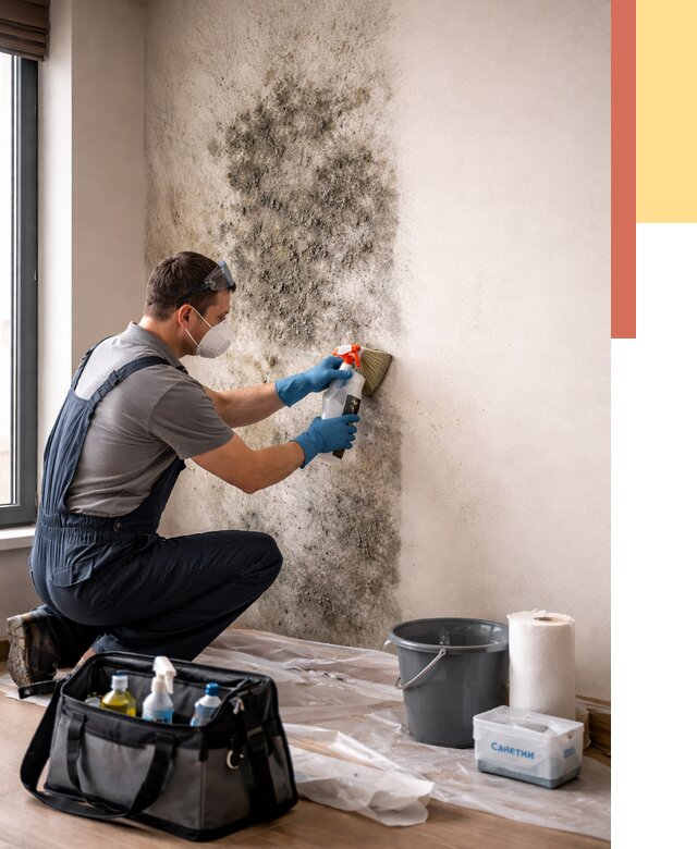 Удаление плесени со стен в Чехове от 2186 руб. — быстро и недорого | ОТДЕЛОЧНИК-Чхв