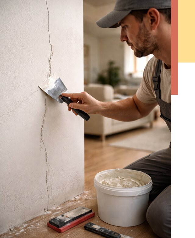 Заделка трещин и сколов в Чехове от 2491 руб. — быстро и недорого | ОТДЕЛОЧНИК-Чхв