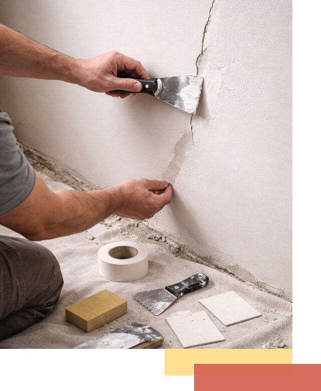 Заделка трещин и сколов в стенах и потолках в Чехове