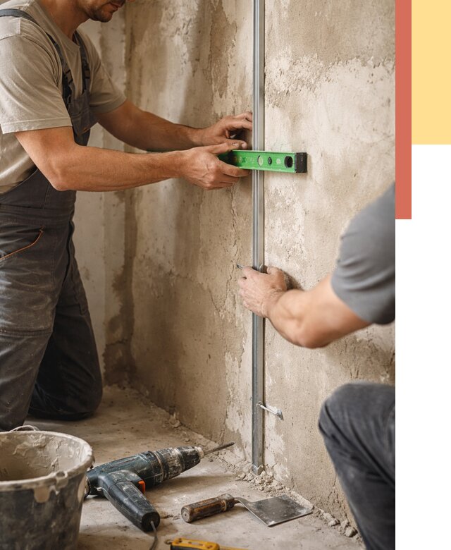 Установка штукатурных маяков в Чехове от 7117 руб. — быстро и недорого | ОТДЕЛОЧНИК-Чхв