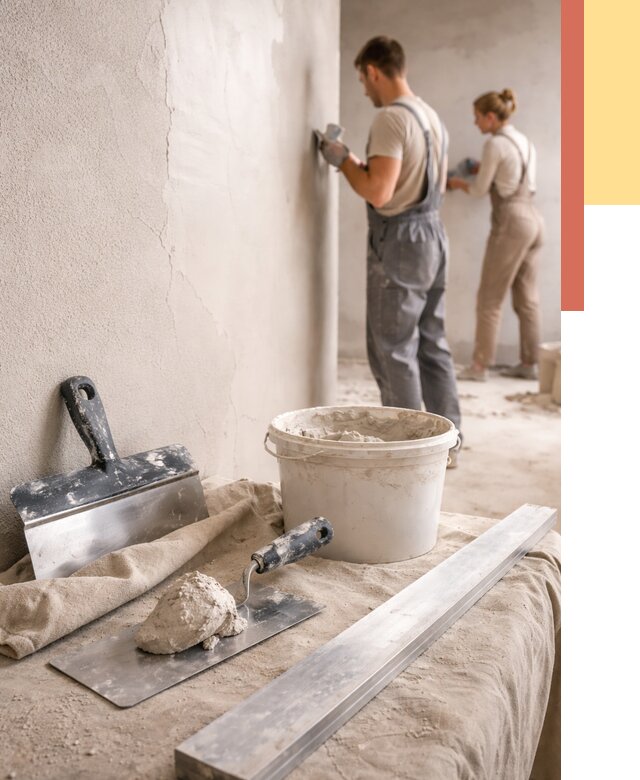 Штукатурка стен гипсовая в Чехове от 4575 руб/м2 — быстро и недорого | ОТДЕЛОЧНИК-Чхв