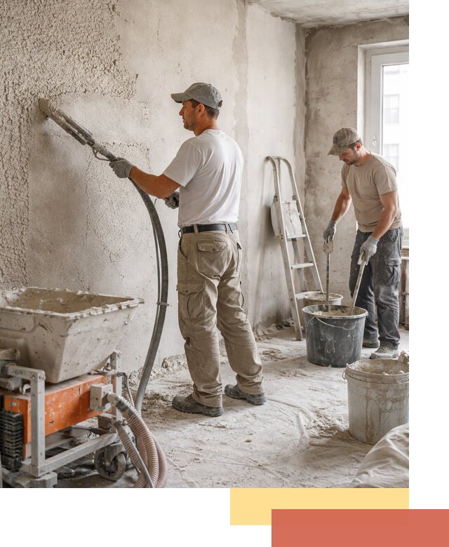 Машинная штукатурка стен в Чехове — быстро и качественно