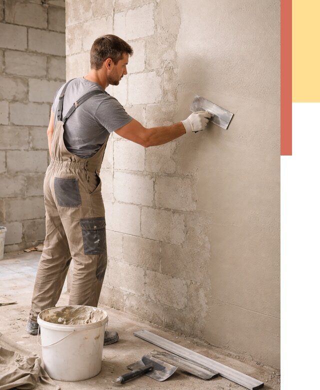 Штукатурка стен из газобетона в Чехове от 2135 руб./м2 — быстро и недорого | ОТДЕЛОЧНИК-Чхв