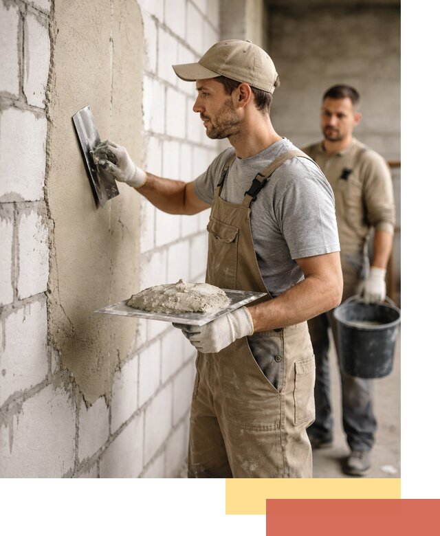 Штукатурка стен из газобетона в Чехове под ключ