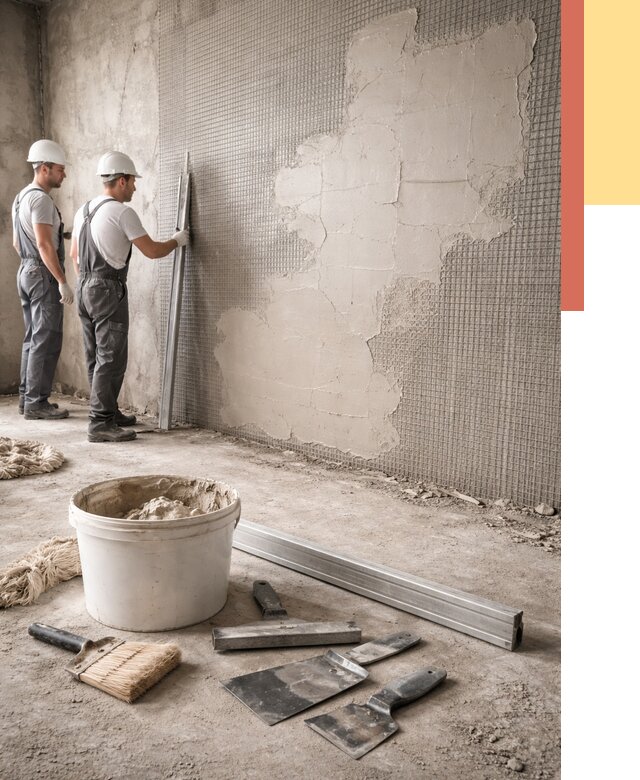 Штукатурка стен по сетке в Чехове от 5592 руб./м2 — быстро и недорого | ОТДЕЛОЧНИК-Чхв