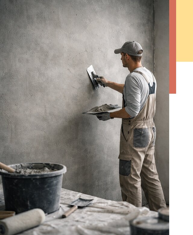 Декоративная штукатурка под бетон в Чехове от 2542 руб./м² — нанесение под ключ | ОТДЕЛОЧНИК-Чхв