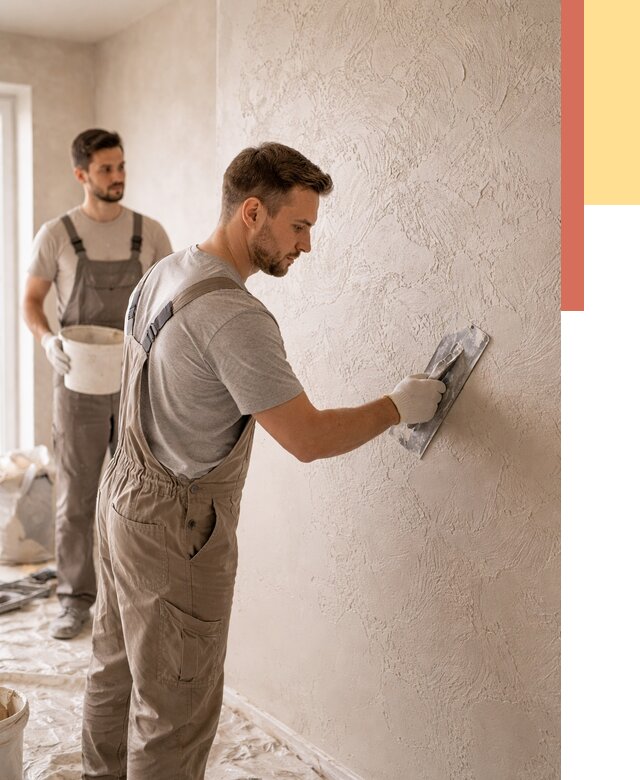 Фактурная штукатурка стен в Чехове от 4270 руб./м² — заказать под ключ | ОТДЕЛОЧНИК-Чхв