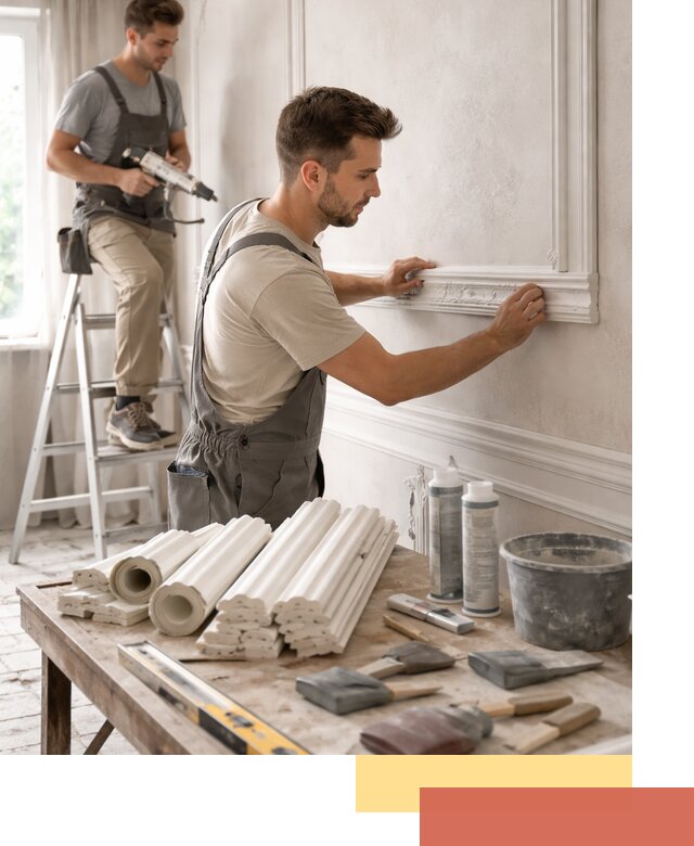 Монтаж лепнины на стены в Чехове профессионально и качественно