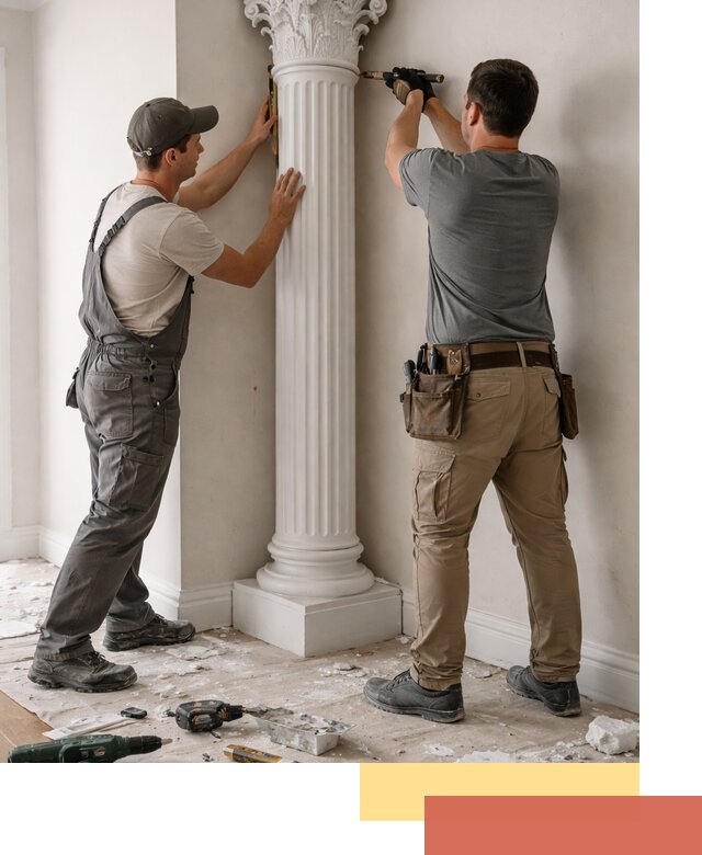 Установка декоративных колонн в Чехове под ключ