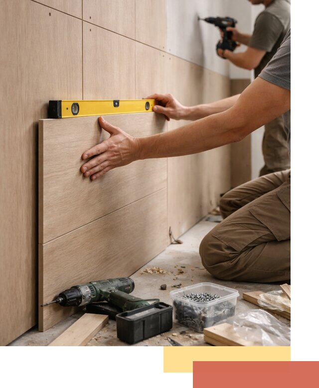 Профессиональный монтаж МДФ панелей на стены в Чехове