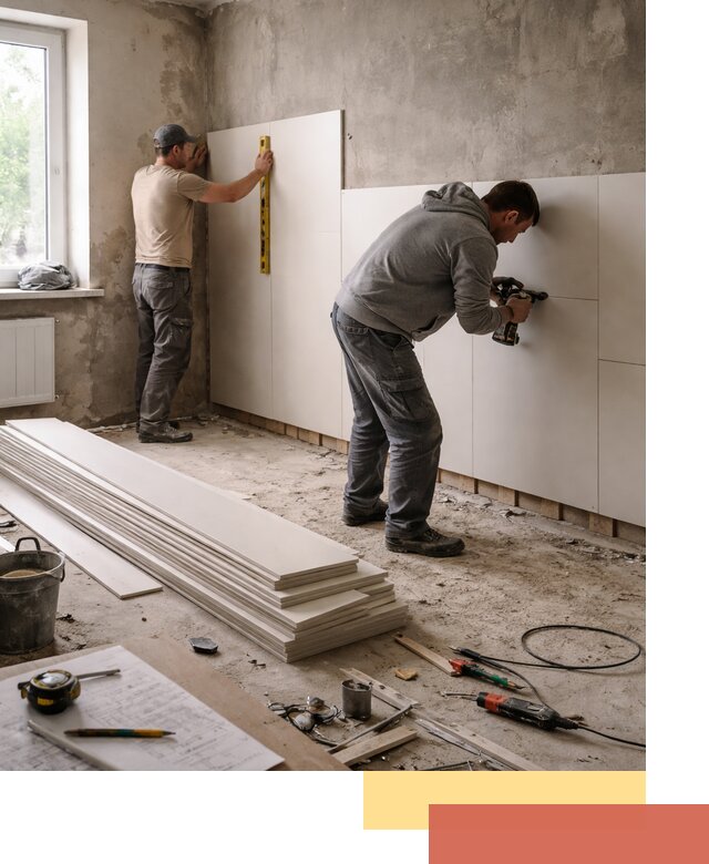 Монтаж ПВХ панелей на стены в Чехове качественно и быстро