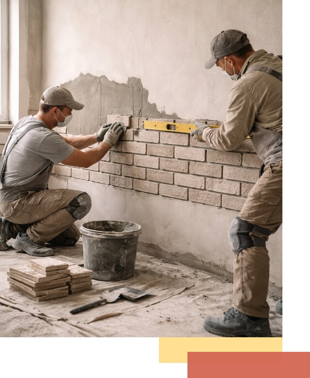 Монтаж декоративного кирпича профессионально в Чехове