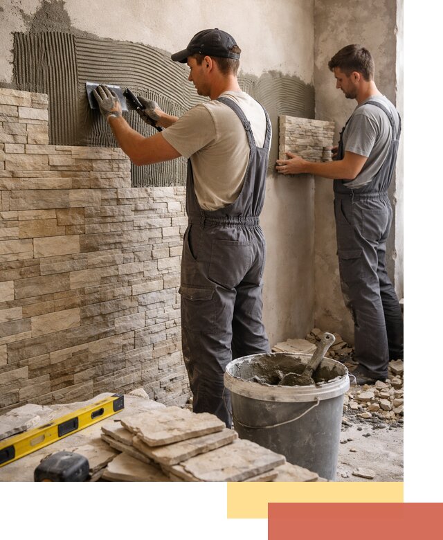 Монтаж искусственного камня в Чехове — облицовка стен и фасадов