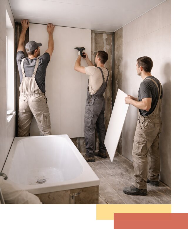 Отделка ванной панели ПВХ профессионально в Чехове