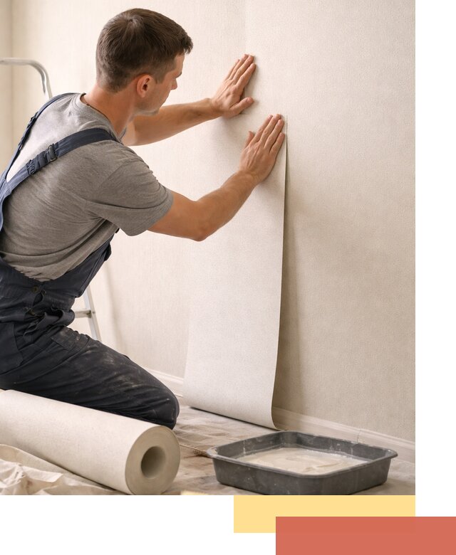 Поклейка флизелиновых обоев в Чехове качественно и быстро