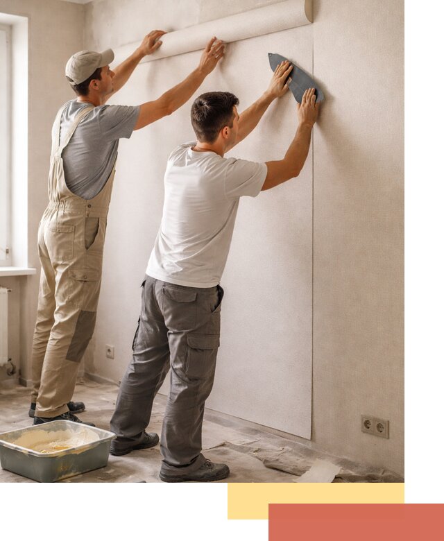 Поклейка виниловых обоев в Чехове профессионально и качественно