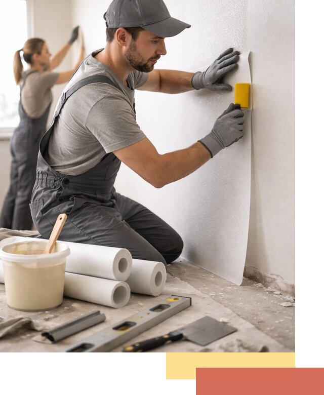 Поклейка стеклообоев профессионально в Чехове