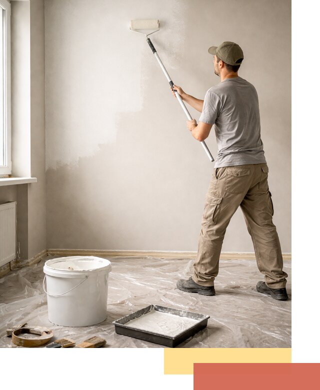 Покраска стен латексной краской в Чехове качественно и быстро