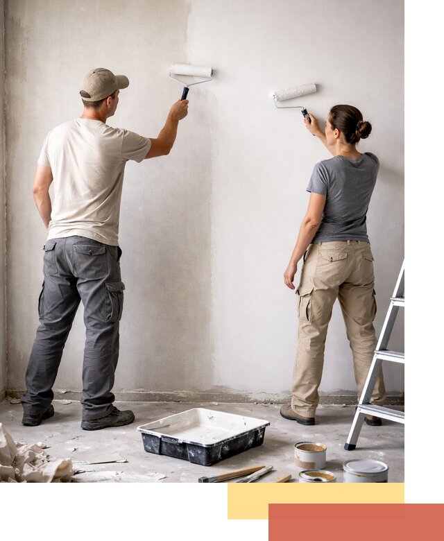 Окраска стен по стеклохолсту в Чехове качественно и долговечно