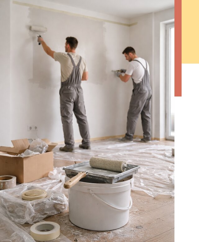 Покраска стен в квартире в Чехове от 2542 руб/м2 — быстро и недорого | ОТДЕЛОЧНИК-Чхв