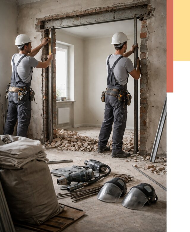 Расширение дверного проема в Чехове от 12709 руб. под ключ | ОТДЕЛОЧНИК-Чхв