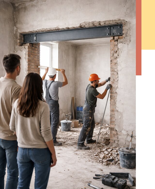 Усиление проема в стене в Чехове от 9659 руб. — усиление дверного проема металлоконструкцией | ОТДЕЛОЧНИК-Чхв