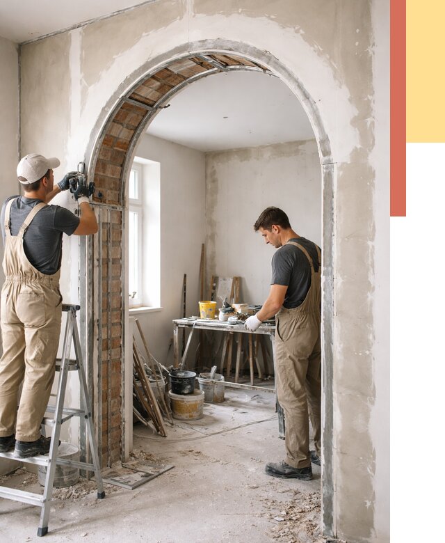 Устройство арочного проема в Чехове от 9659 руб. под ключ — быстро и недорого | ОТДЕЛОЧНИК-Чхв