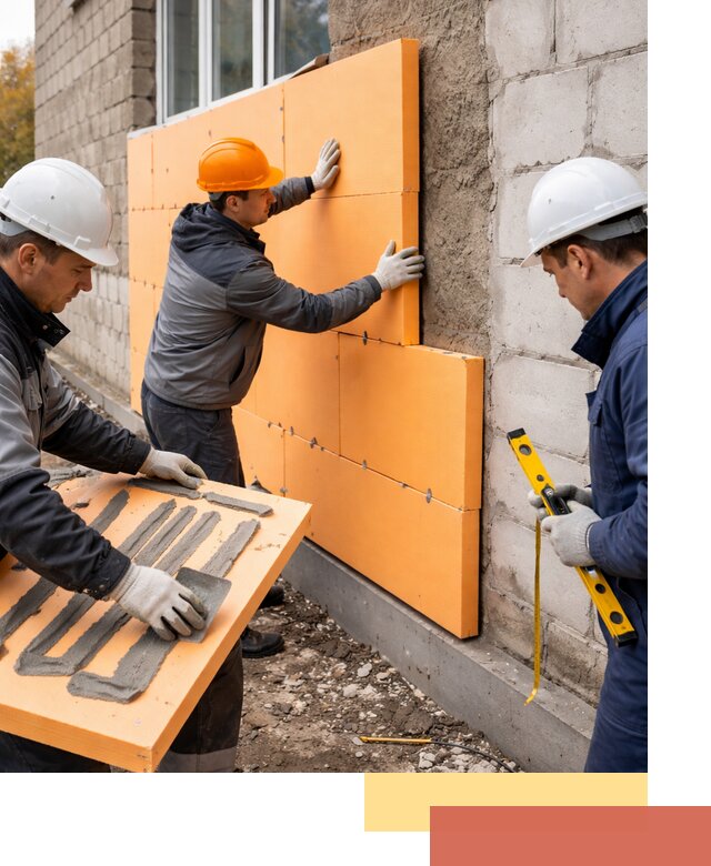 Утепление фасада пеноплексом под ключ в Чехове