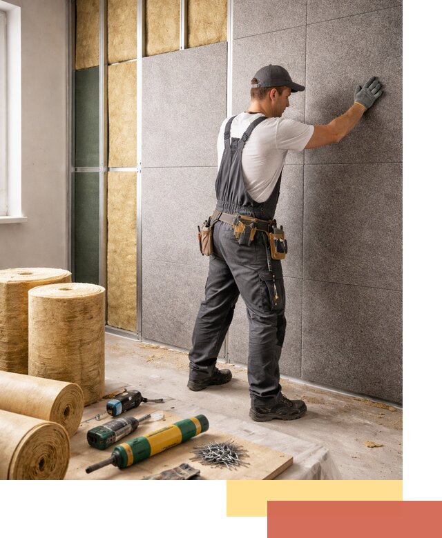 Профессиональная шумоизоляция стен в Чехове для квартиры и офиса