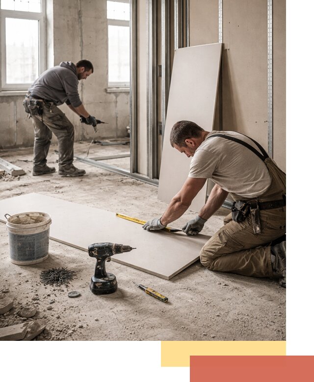 Кладка перегородок из ПГП под ключ в Чехове