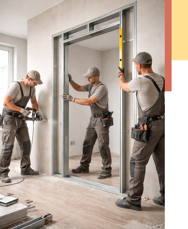 Устройство дверного проема в перегородке в Чехове от 4575 руб. под ключ | ОТДЕЛОЧНИК-Чхв