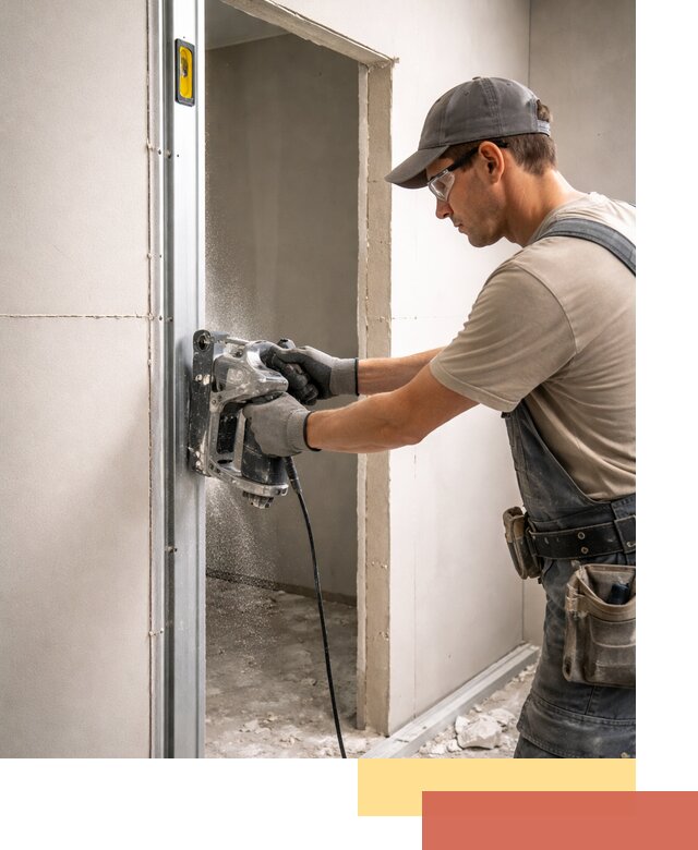 Устройство дверного проема в перегородке в Чехове