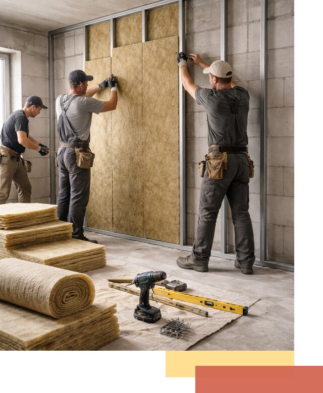 Шумоизоляция перегородок из блоков в Чехове — монтаж и защита шумоизоляцией