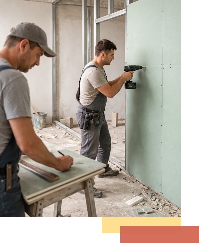 Перегородки из влагостойкого гипсокартона под ключ в Чехове