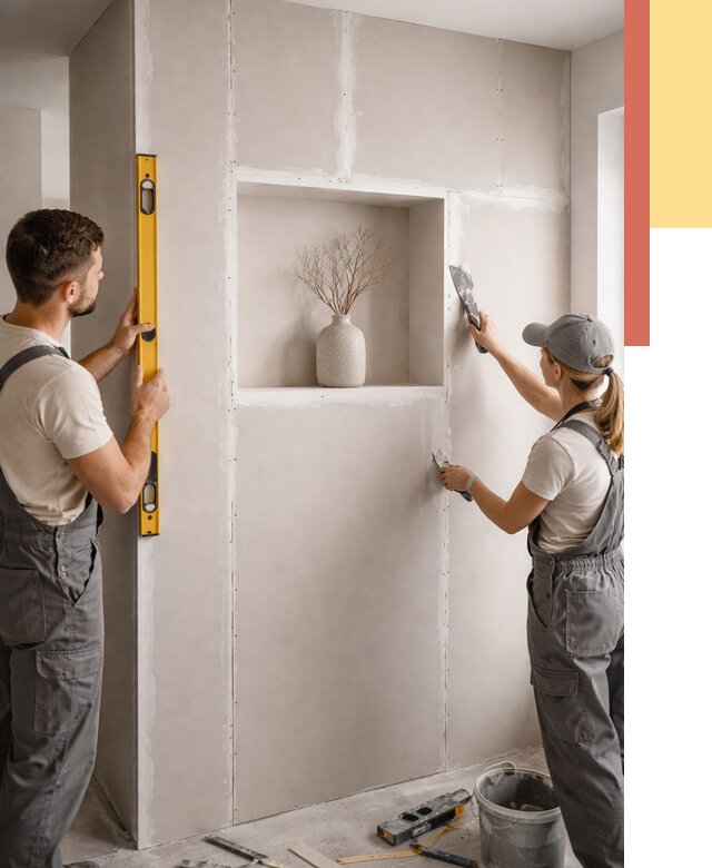 Перегородка из гипсокартона с нишей в Чехове от 3304 руб. под ключ | ОТДЕЛОЧНИК-Чхв