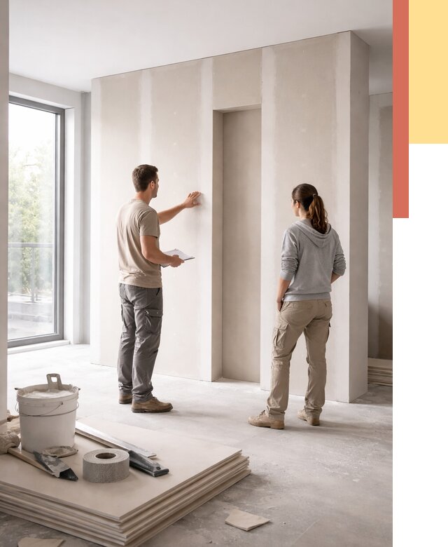 Зонирующая перегородка из гипсокартона в Чехове от 2847 руб. под ключ | ОТДЕЛОЧНИК-Чхв