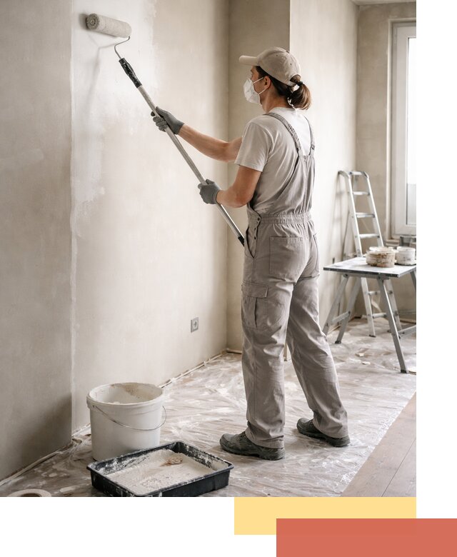 Покраска перегородок из гипсокартона в Чехове качественно и недорого