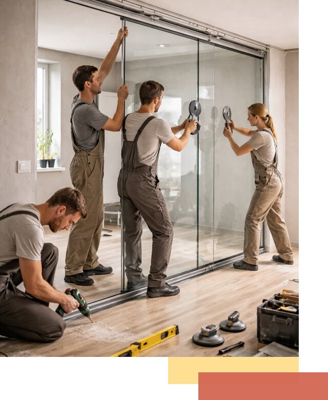 Изготовление стеклянных перегородок на заказ в Чехове