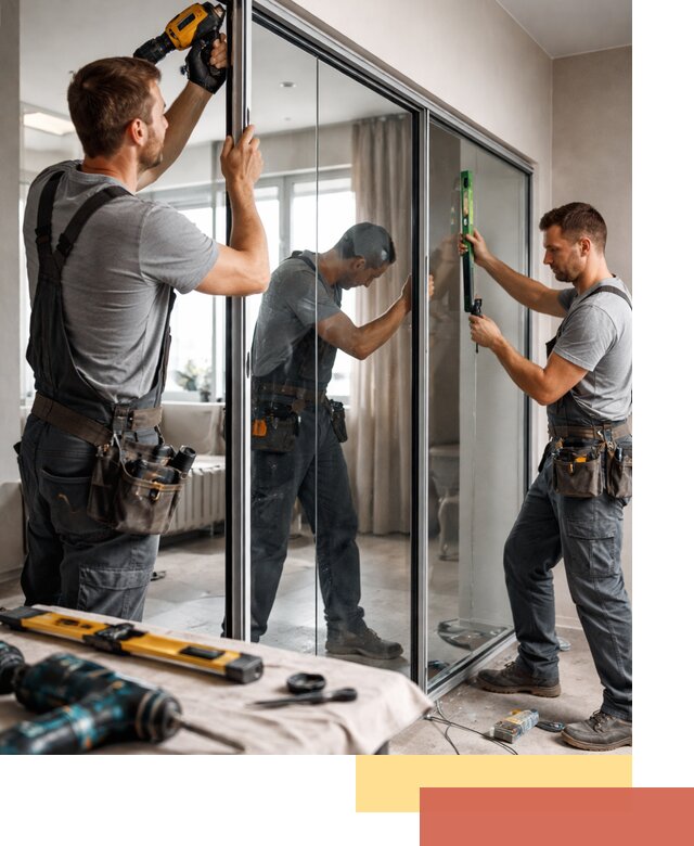 Каркасные стеклянные перегородки под ключ в Чехове