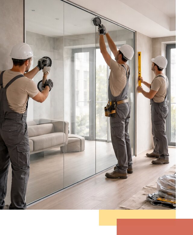 Перегородки из закаленного стекла в Чехове для офисов и квартир