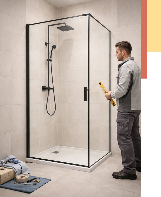 Стеклянные перегородки для душа в Чехове от 12709 руб. | Монтаж под ключ — ОТДЕЛОЧНИК-Чхв