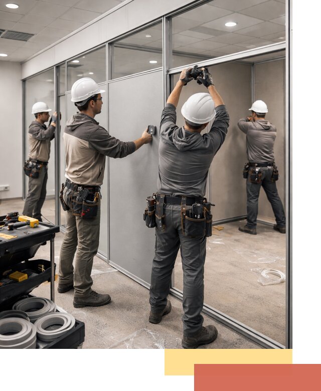 Мобильные офисные перегородки под ключ в Чехове