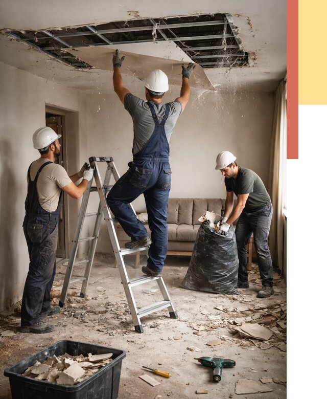 Демонтаж гипсокартонного потолка в Чехове от 427 руб. за м2 — ОТДЕЛОЧНИК-Чхв