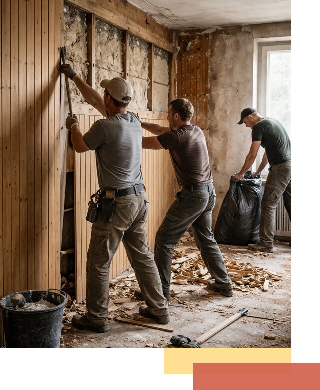 Демонтаж вагонки и вывоз материалов в Чехове