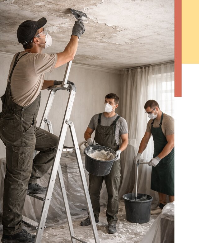 Удаление побелки с потолка в Чехове от 2542 руб. быстро и недорого | ОТДЕЛОЧНИК-Чхв