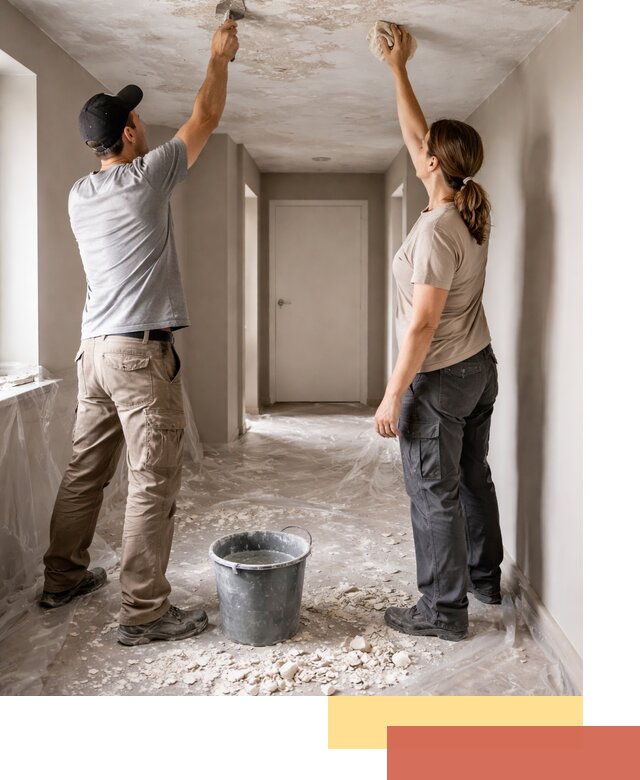 Удаление побелки с потолка в Чехове — быстро и аккуратно